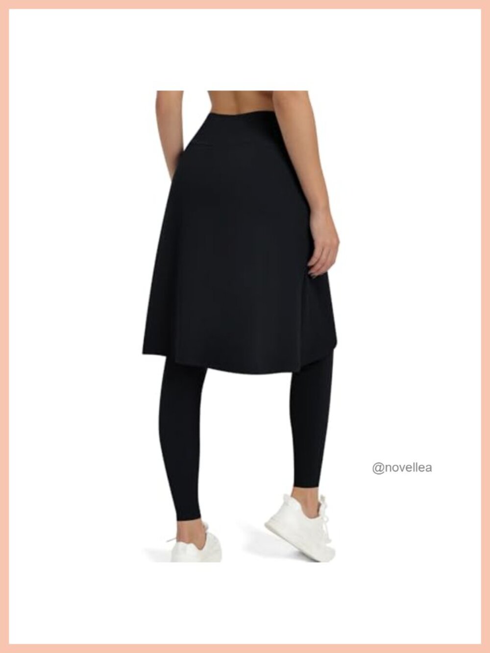 Knee Length Skirted Leggings Swim Skorts with Pockets High Waist